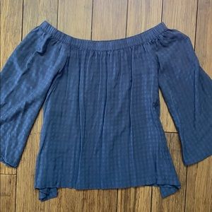 Off the shoulder bell sleeve blouse